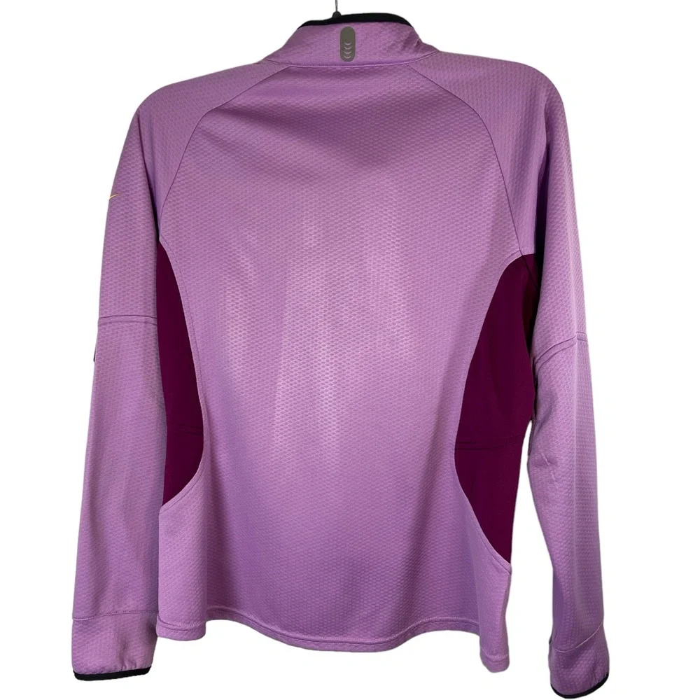Nike sphere dry woman’s pink 1/4 zip running‎ long sleeve shirt size large